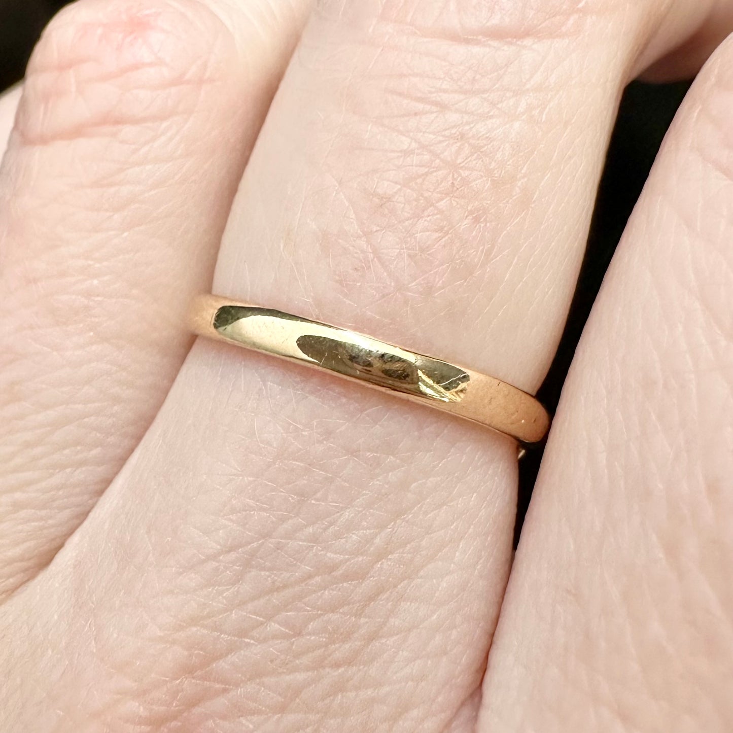 15Ct Yellow Gold Vintage .30Ct TW Diamond Simulant Dress Ring Sz M 1/2