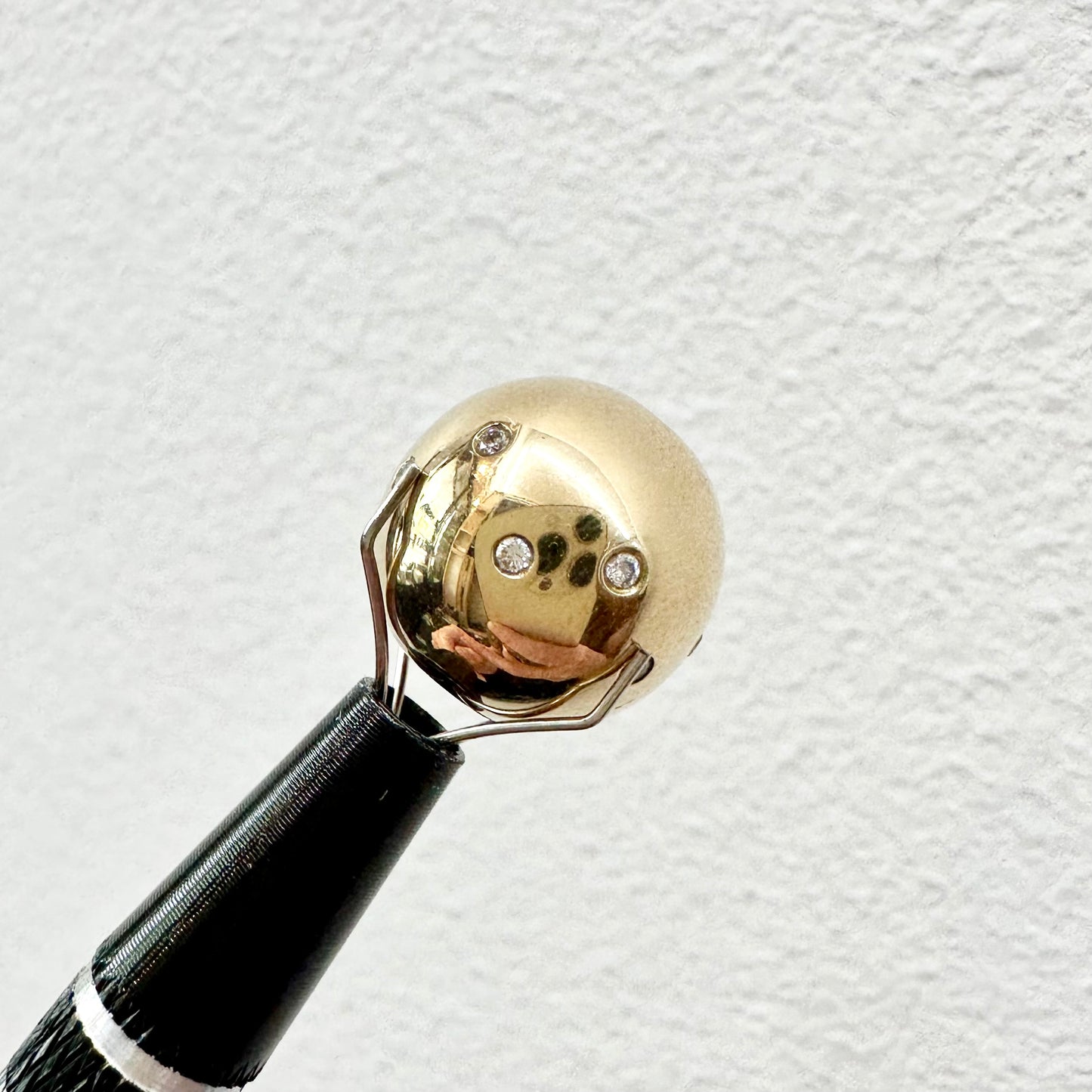 18Ct Yellow Gold Jorg Heinz Inspired Diamond Set Neoprene Bayonet Necklace 47cm