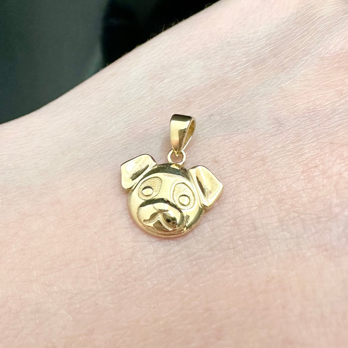 9Ct Yellow Gold Dog Pendant
