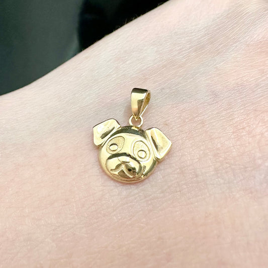 9Ct Yellow Gold Dog Pendant