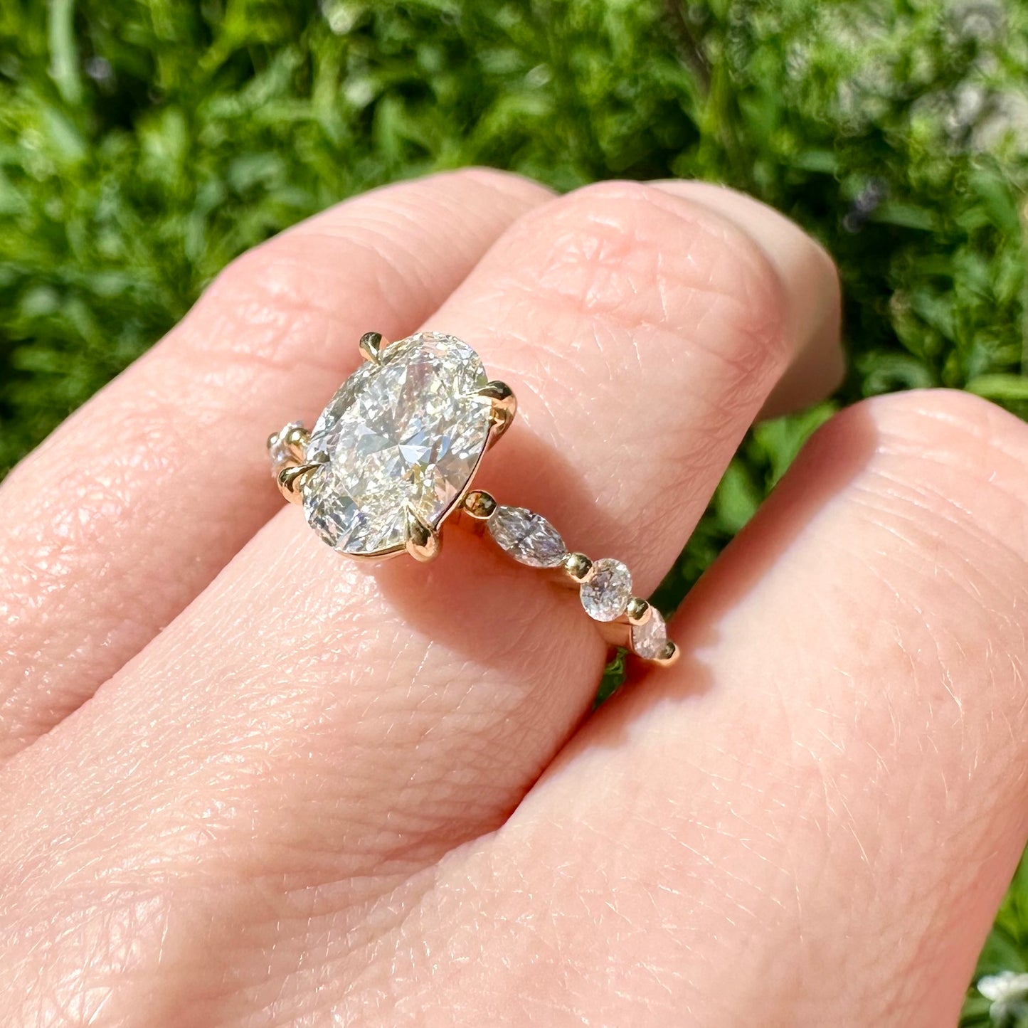 18Ct Yellow Gold TW Laboratory Grown Diamond Engagement Ring Sz I 1/2