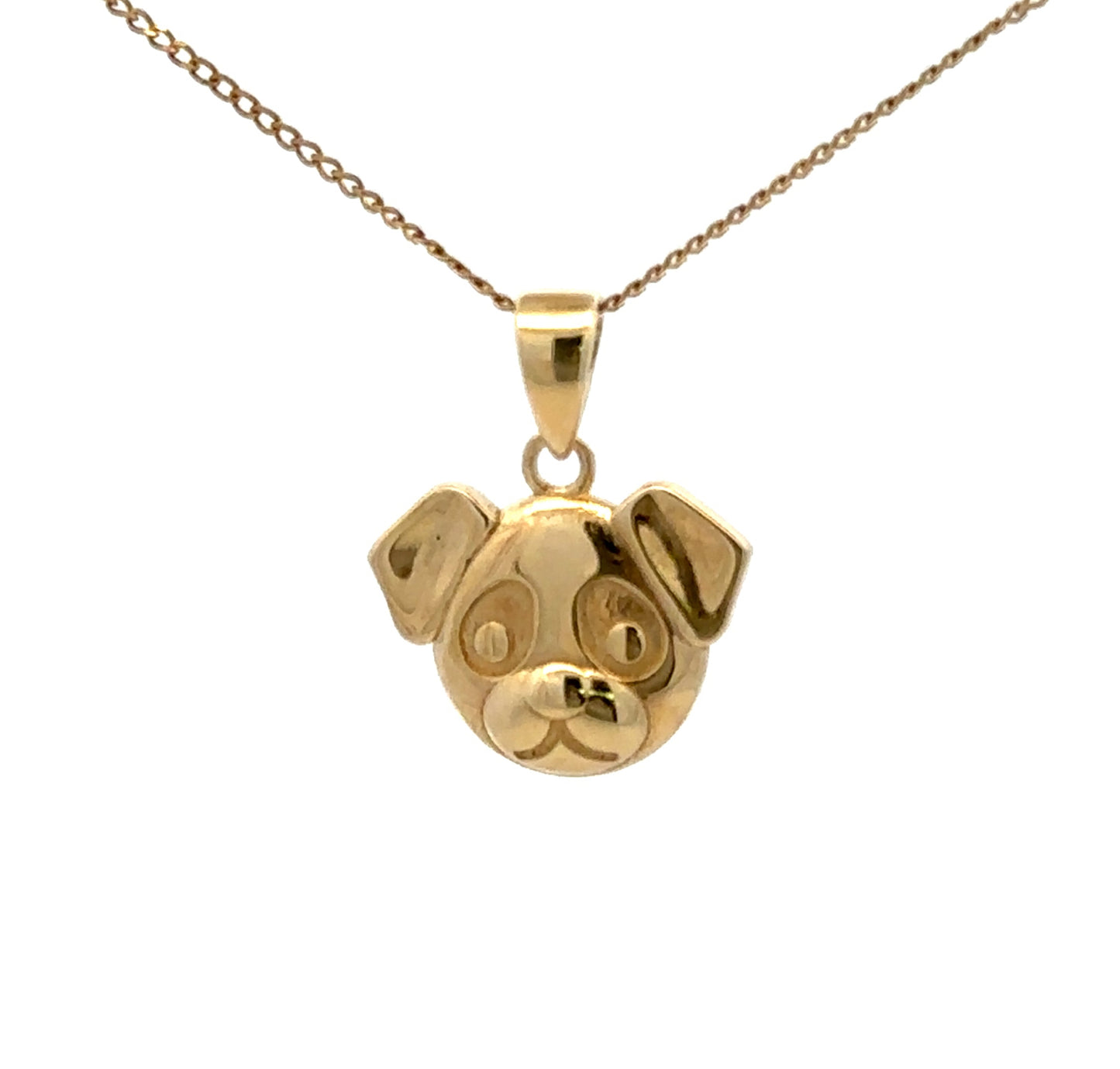 9Ct Yellow Gold Dog Pendant