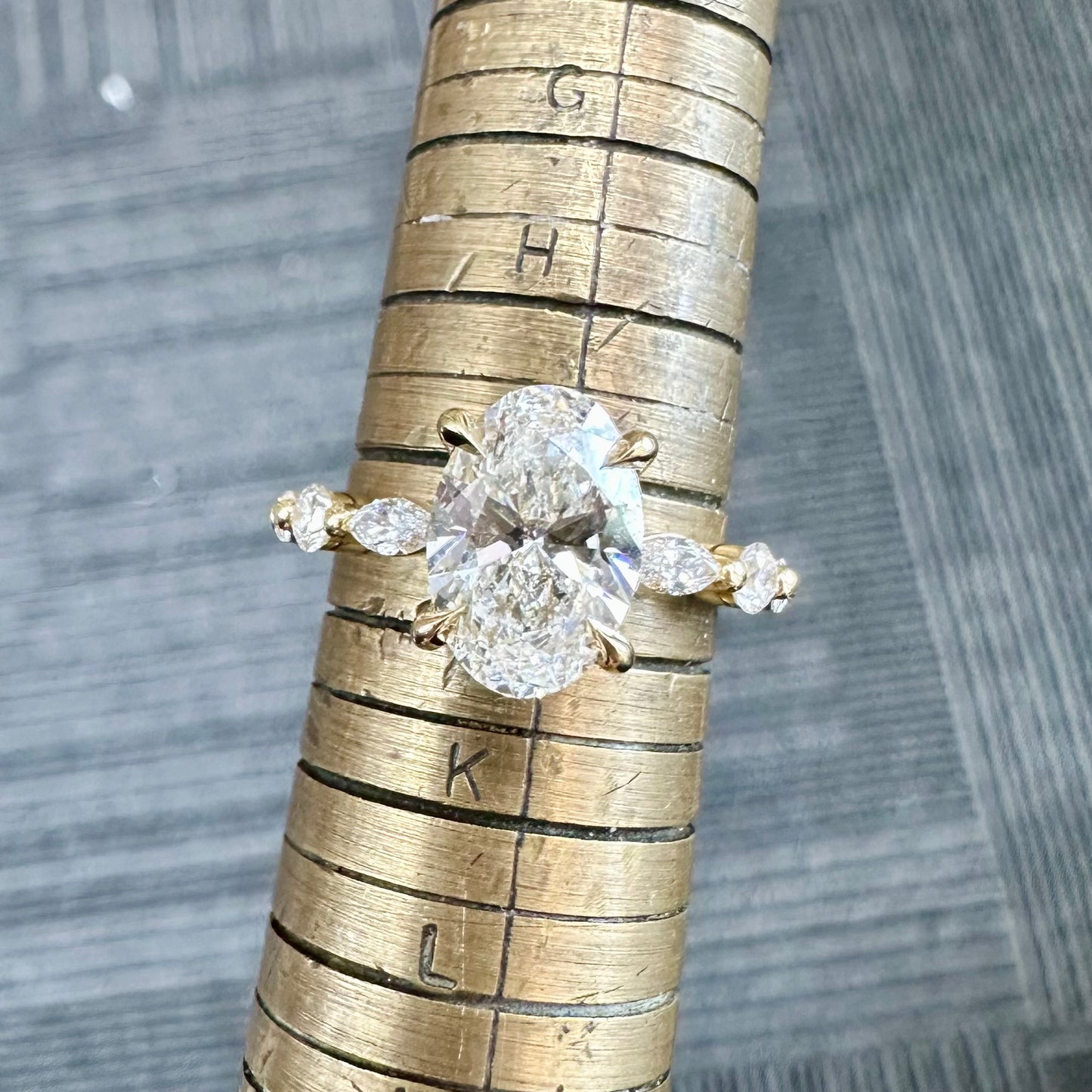 18Ct Yellow Gold TW Laboratory Grown Diamond Engagement Ring Sz I 1/2