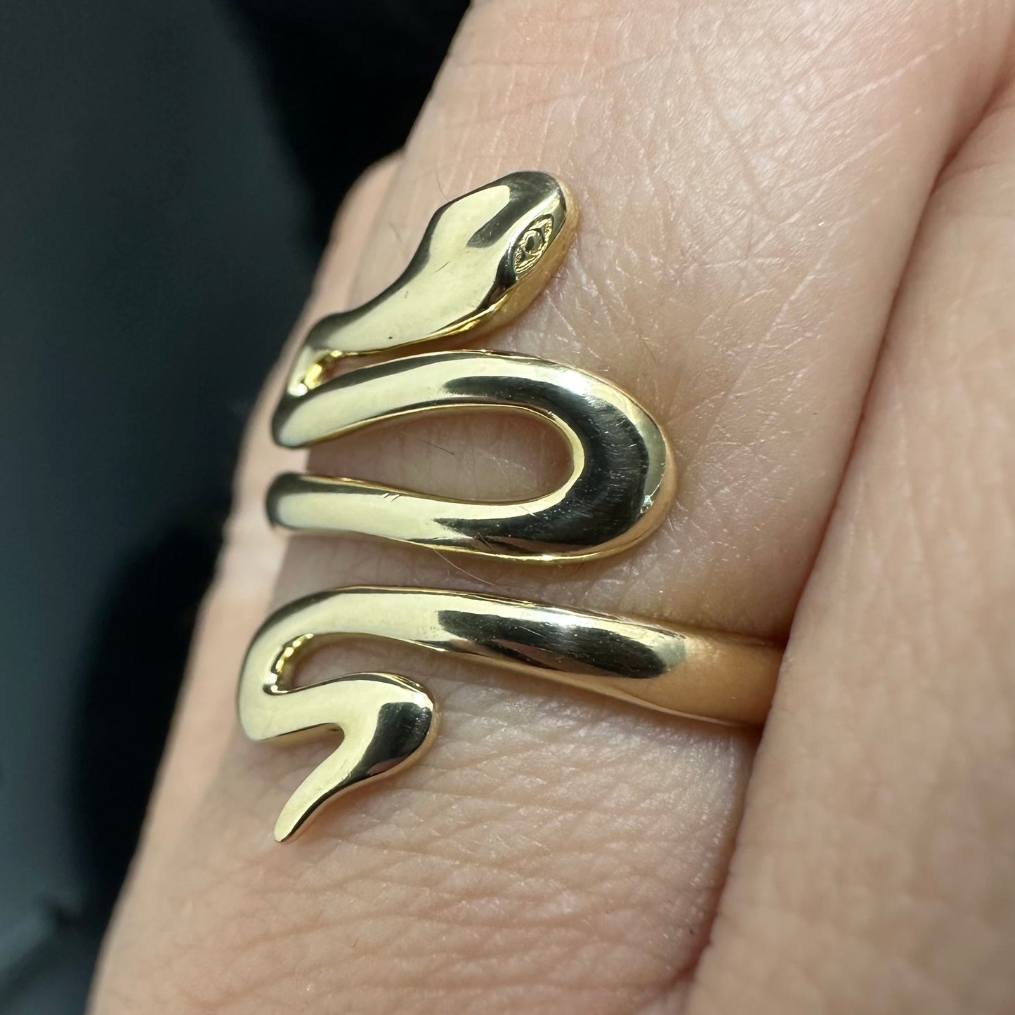 9Ct Yellow Gold Serpent Ring