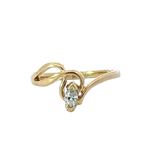 18Ct Yellow Gold Marquise Cut Diamond Ring