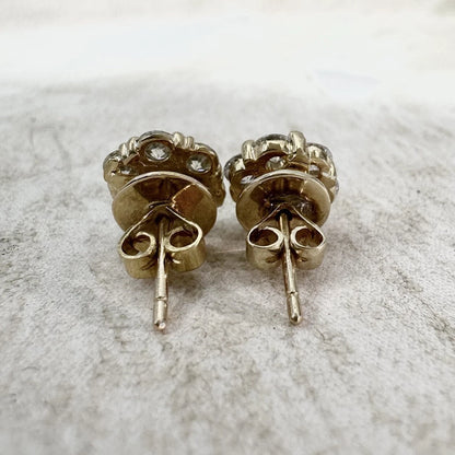 14Ct Yellow Gold 2.10 Carat TW Diamond Stud Earrings