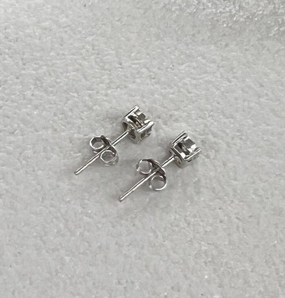 9Ct White Gold Diamond Accent Stud Earrings