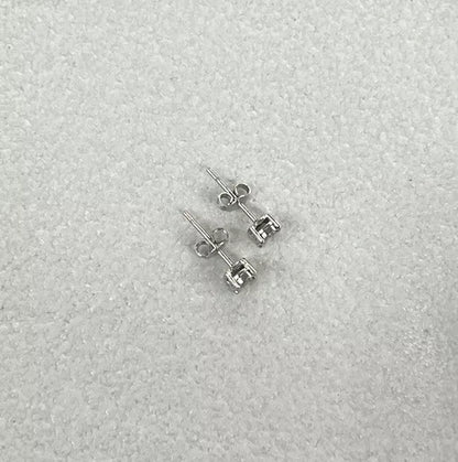9Ct White Gold Diamond Accent Stud Earrings