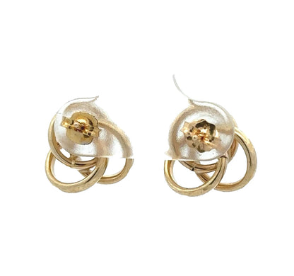 10Ct Yellow Gold Love Knot Stud Earrings