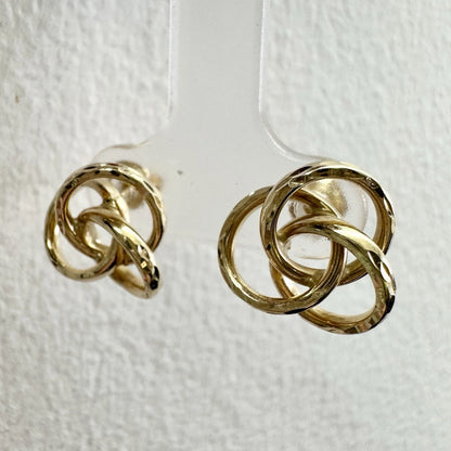 10Ct Yellow Gold Love Knot Stud Earrings