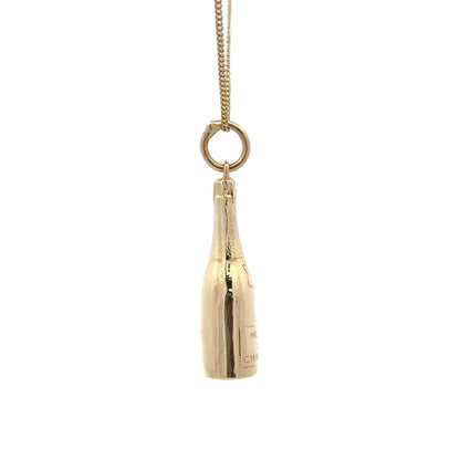 9Ct Yellow Gold Vintage Birmingham Moet et Chandon Champagne Bottle Charm
