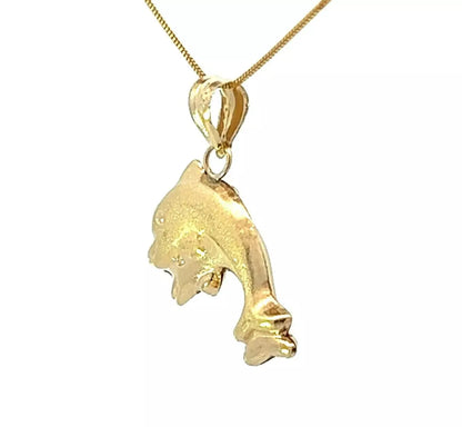 18Ct Yellow Gold Dolphin Pendant