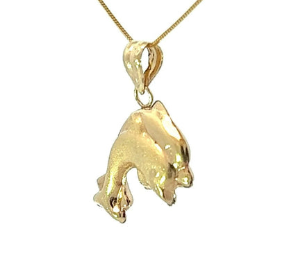 18Ct Yellow Gold Dolphin Pendant