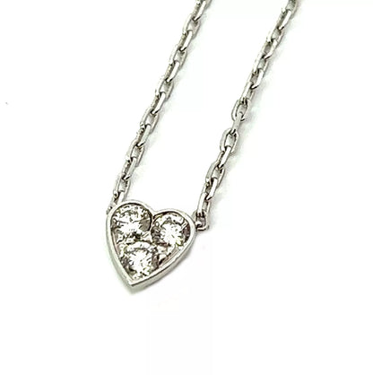 18Ct White Gold Cartier Mini Heart Of Diamond Necklace