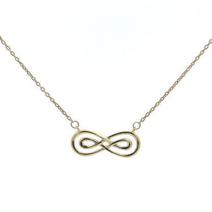9Ct Yellow Gold Infinity 44cm Trace Necklace