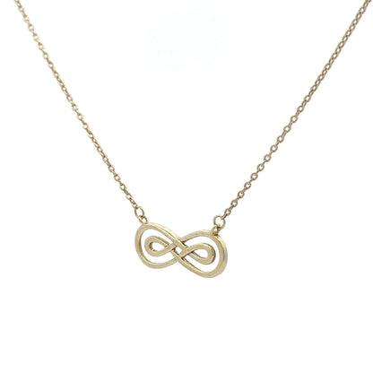 9Ct Yellow Gold Infinity 44cm Trace Necklace