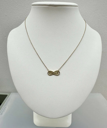 9Ct Yellow Gold Infinity 44cm Trace Necklace