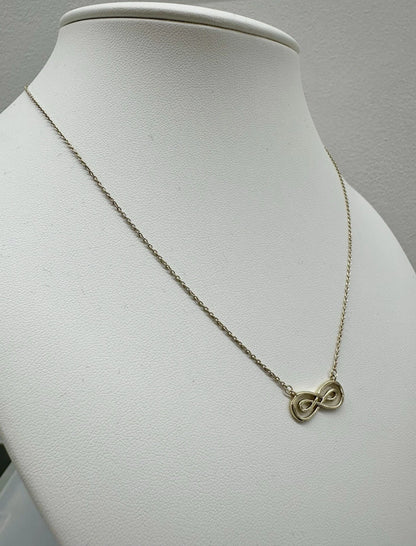 9Ct Yellow Gold Infinity 44cm Trace Necklace