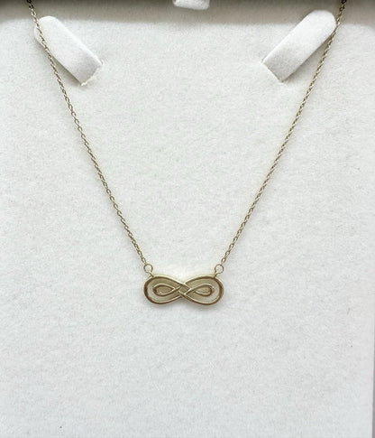 9Ct Yellow Gold Infinity 44cm Trace Necklace