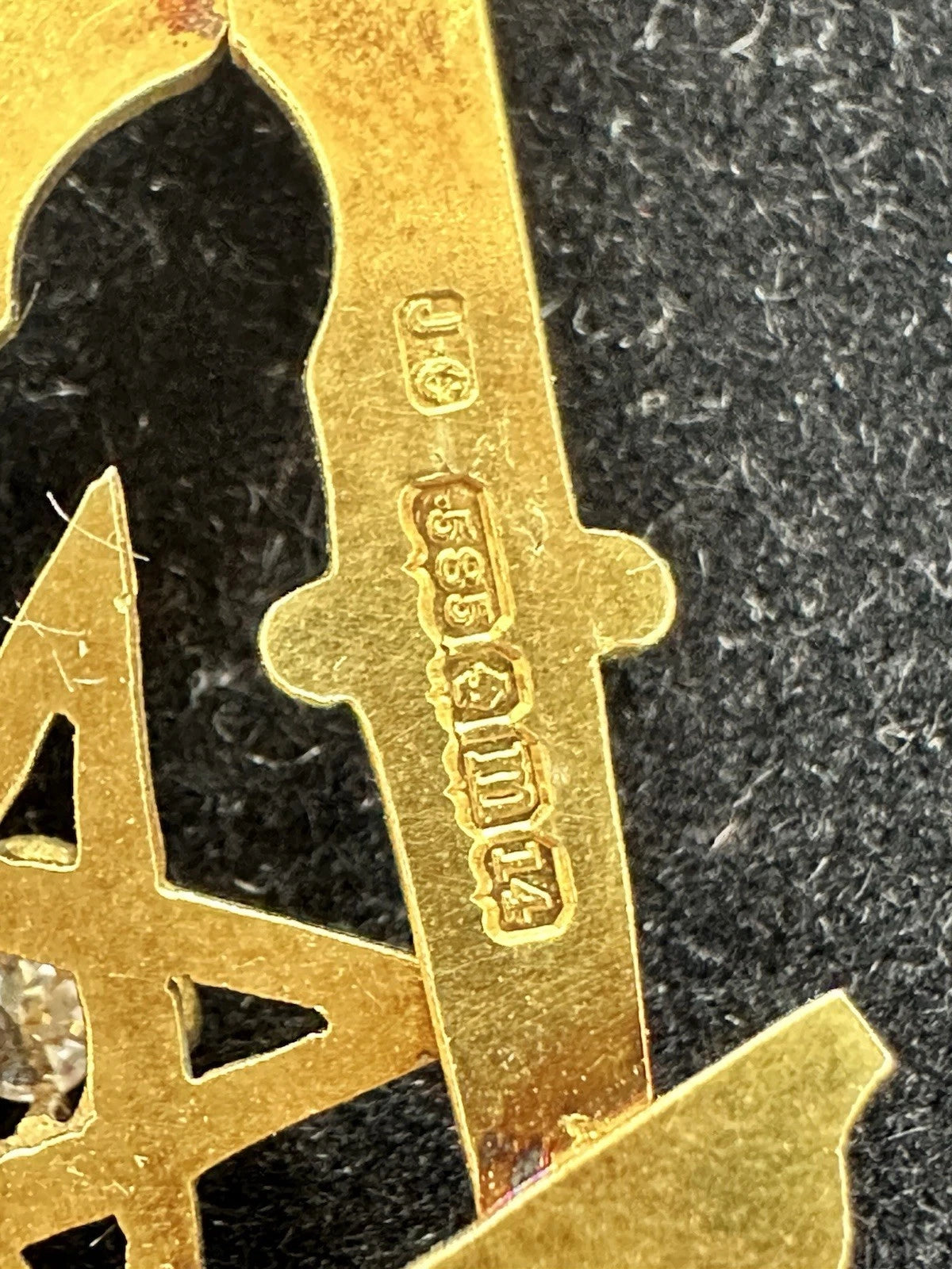 Vintage 14Ct Yellow Gold & .10 Carat Diamond Masonic Medal - Lodge Athole 1858
