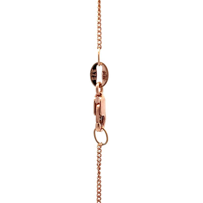 9Ct Rose Gold Morganite & Diamond Accent Floral Enhancer 60cm Trace Necklace