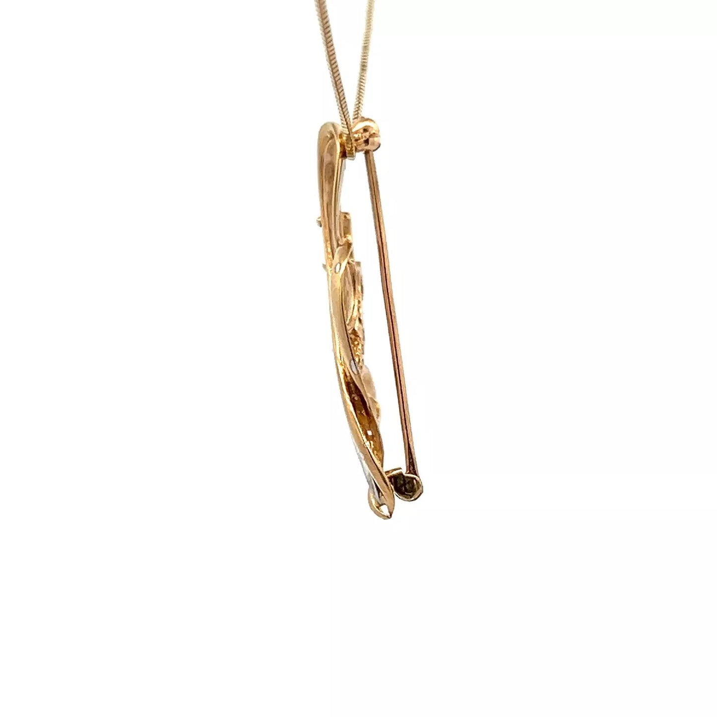 9Ct Yellow Gold Sapphire & Diamond Accent Spray Brooch