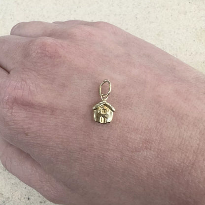 9Ct Yellow Gold Miniature House Charm Pendant