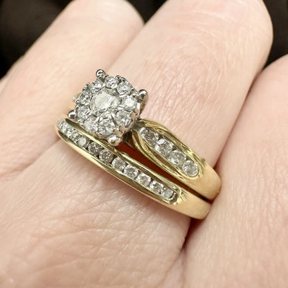 10Ct Yellow Gold 0.50 Carat TW Bridal Ring Set
