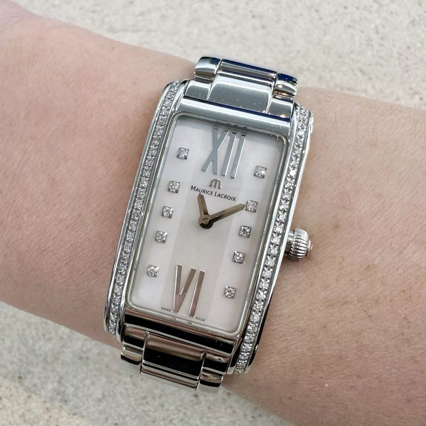 Maurice Lacroix .39 Carat TW Diamond Set Fiaba Ladies Quartz Watch FA2164