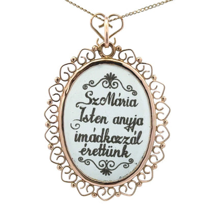 14Ct Yellow Gold Mary Pendant