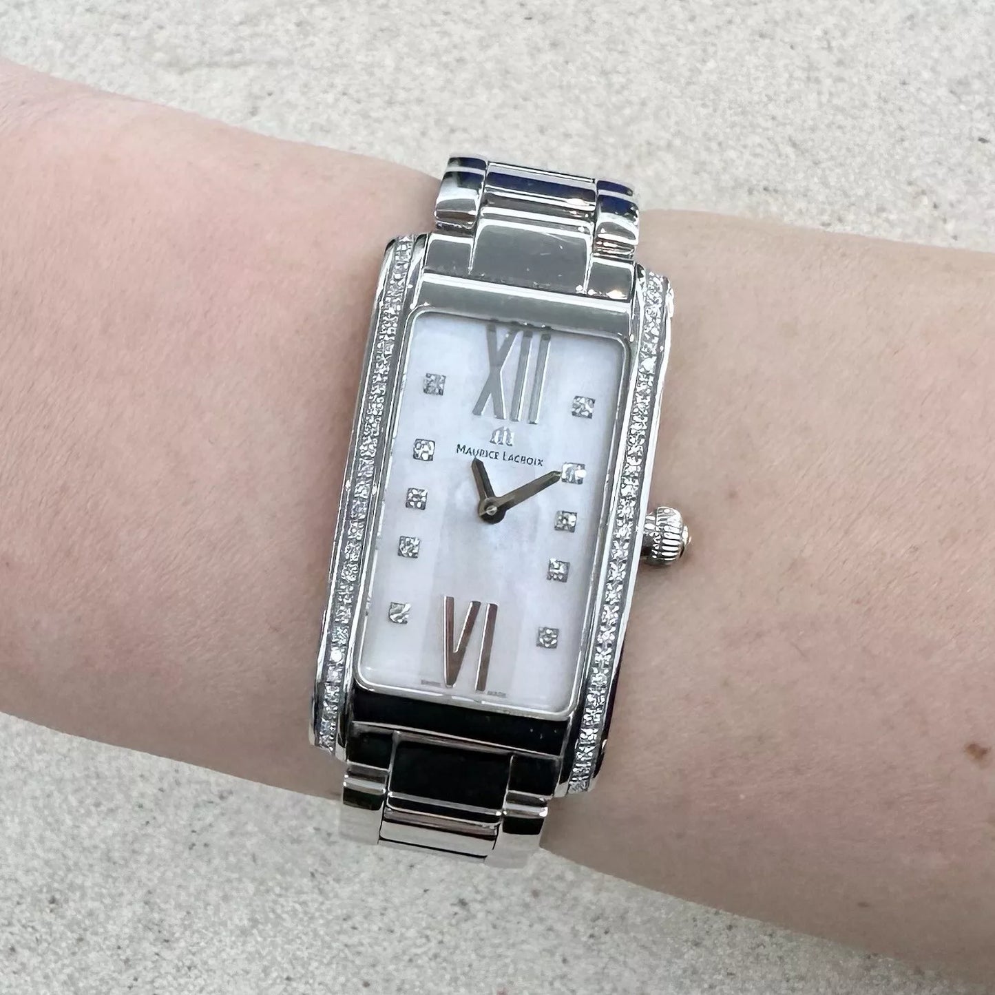 Maurice Lacroix .39 Carat TW Diamond Set Fiaba Ladies Quartz Watch FA2164