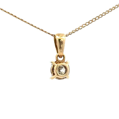 9Ct Yellow Gold .12 TW Diamond Illusion Set Pendant