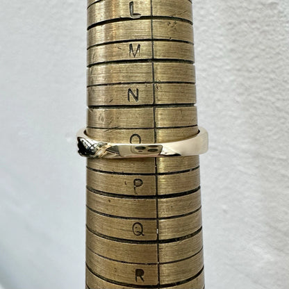 9Ct Yellow Gold .15Ct TW Diamond Band Ring Sz O
