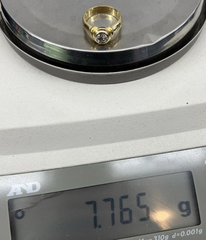 18Ct Yellow Gold 0.75 Carat TW Diamond Bezel Set Ring