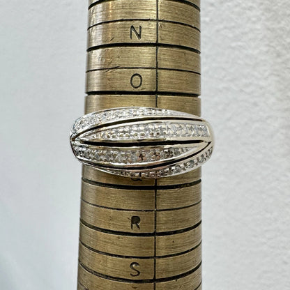 9Ct Yellow Gold .15 Carat TW Diamond Ring Sz P 1/2