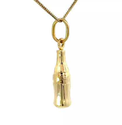 9Ct Yellow Gold Bottle Charm Pendant