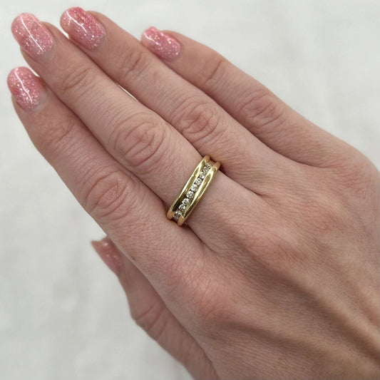 18Ct Yellow Gold Channel Set 0.30 Carat TW Diamond Ring