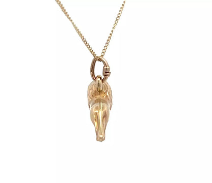 9Ct Yellow Gold Lion Charm Pendant