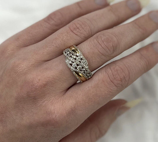 10Ct Yellow Gold Diamond Band Ring