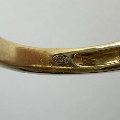 18Ct Yellow Gold .80Ct TW Diamond Split Shank Ring Sz M