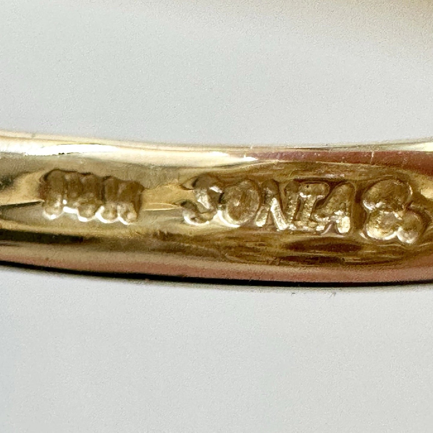 14Ct Yellow Gold Sonia B Designs Tanzanite & Diamond Designer Ring Sz J 1/2