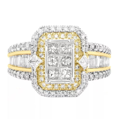 14Ct Yellow Gold 1.50 Carat TW Diamond Dress Ring