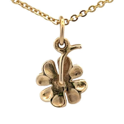9Ct Yellow Gold Four Leaf Clover Pendant