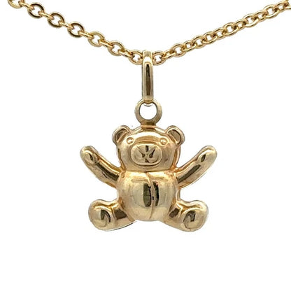 9Ct Yellow Gold Teddy Bear Pendant
