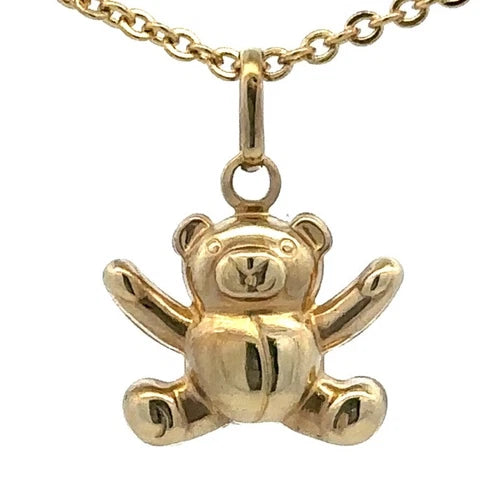 9Ct Yellow Gold Teddy Bear Pendant