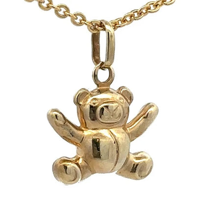 9Ct Yellow Gold Teddy Bear Pendant